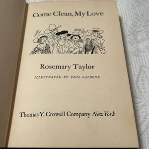 Come Clean My Love vintage book hardcover
